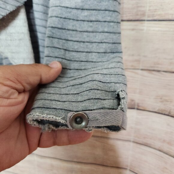 Free People WE THE FREE ANTHROPOLOGIE Stripe Ebb and Flow Jacket Size M Zipper - Picture 8 of 15